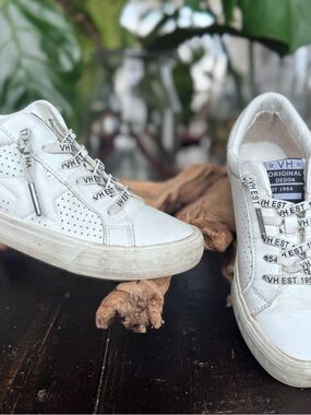 VH White Leather Sneakers
